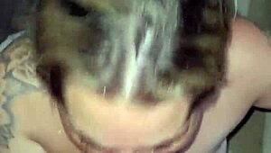 Slut Deepthroats Fully and Gets Cum All Over Face