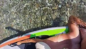Anal orgasm on sup, so wild!