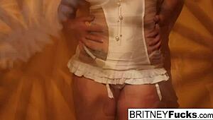 Watch this sexy blonde tease her pussy in retro solo.