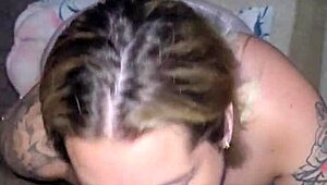 Slut Deepthroats Fully and Gets Cum All Over Face