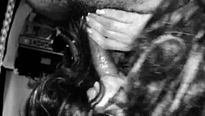 yo, check this shemale noir takin’ on a huge black cock