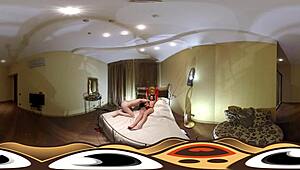 Hot lesbians dive into a bdsm scene in vr.