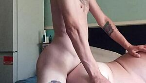 Hammer's thick uncut cock gives me a hard bareback fucking session! 😈