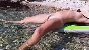 Anal orgasm on sup, so wild!