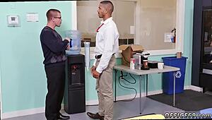 Straight black guy tries first gay blowjob in class