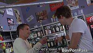 Horny twinks assfuck in office during work hours