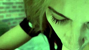 I fake a dildo blowjob and masturbate in my dress, feeling so horny as a teen - veronica reid