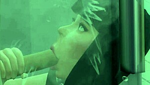 blowjob in a public toilet with anime hentai vibes 🛁🚽