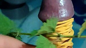 IFOSLAVE PLAYING WITH RUBBER BANDS