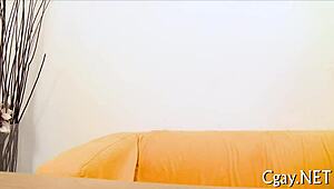 Gay men participate in homo sex games