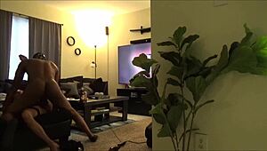 Digging deep into tight Russian pussy with a monster cock, wow! 😍