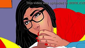 Mia's perfect bubble butt bet and intense blowjob