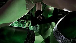 Intense Cum Inside Witch Gruntilda On Halloween Night