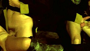 Corporal penis in the middle ages brings orgasm to couple in anal orgy.