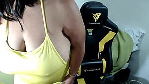 seducing my fans in a tight new dress