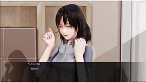 Anime girl fingers herself outdoors in public hentai sex