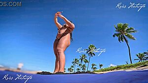 Hey, what would you do seeing me slutty in a micro bikini at the beach?