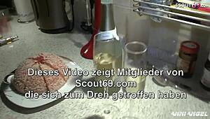 anni angel's birthday surprise with german teen homemade video