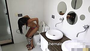 Latin TS Jessi Martinez Sucks Big Cock at Gloryhole