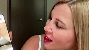 Blonde Milf Rates Dicks In Lingerie