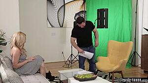 Actress engages in double penetration and anal sex with blonde group