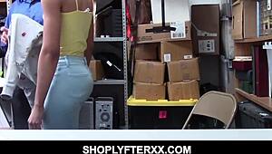 Hot Buzzed Ebony Teen Shoplifter With Perfect Body And Tits Gets Intense Fuck