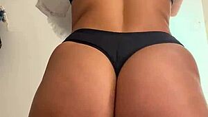 latina amateur wife trying on shorts in the shopping mall store, showing big ass outdoors publicly - esposaheyya