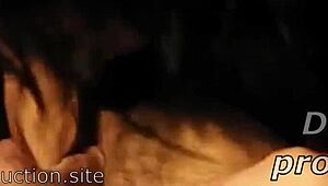 Suggestive POV Blowjob With Tattooed Goth Teen In Car