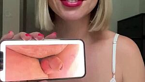 Blonde Milf Rates Dicks In Lingerie