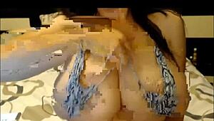 Rare huge tits flashing on webcam chat.