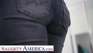 Charli's Stockings Knock Him Out While Milfing His Big Cock Intensely!