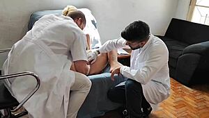 I went to the gynecologist and those naughty doctors fucked me until I squirted