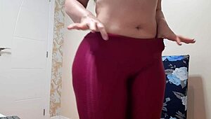 dança sensual de calça leg on webcam 😍