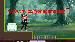 In Erisdysnomia Act, red haired girl fucks green monster men in hentai game 💚