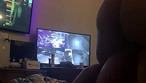 The wife is getting her pussy and ass fucked hard, squirting everywhere