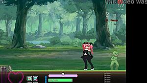 In Erisdysnomia Act, red haired girl fucks green monster men in hentai game 💚