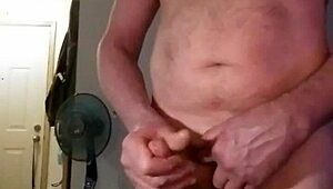 After 30 minutes of intense solo masturbation, the dripping cumshot finally arrives.