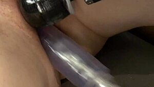 tied blonde squirter goin' wild on a fuckin' machine!