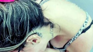 Ela dragged me into the unisex restaurant bathroom for wild public sex with monster cock.