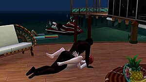 i tamed that bad girl on the beach, she sucked my monster cock