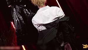 yor from spy x family makes loid fuck by her rules with oral and femdom