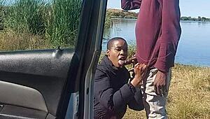 Lilpuddingbowls Sucks Monster Cock In Public