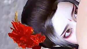 हेनतई 3डी मेडूसा क्वीन ने डीप थ्रोट से राइड किया