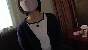 I relax with the moaning nurse in the hotel, her beautiful breasts bouncing