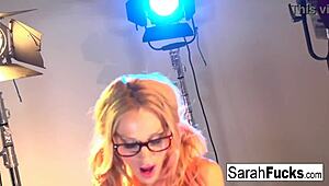 busty babe sarah dresses up for a fun evening