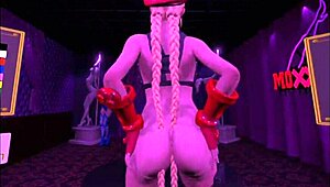 Cammy White Rides Cock in Virtual Reality Game Cosplay with Crazy Bunny Costumes. Get Immersed in the Wild Fight!