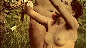 Vintage Top Twenty Naturists on Beach