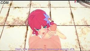 Dola Stephanie performs public blowjob POV in uncensored hentai outdoor scene