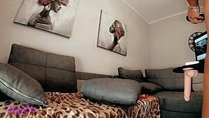 this pretty mommy with a big fat ass spreads her pussy and asshole for worship, making you cum twice