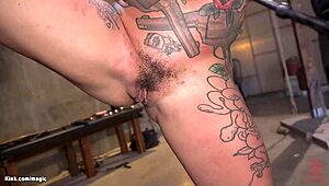 Want to see this tattooed babe with huge tits get tied up and squirting?